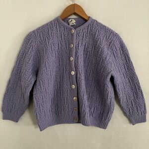 Vtg 80s Sayelle Bernice Orlon Acrylic Crop Cardigan Sweater Fits Womens XS Knit